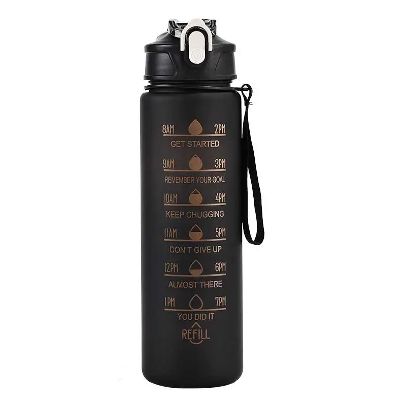 Leak-proof WaveGear Inc. sports water bottle for exercise, showing a sleek design with a secure lid and easy-to-grip body.