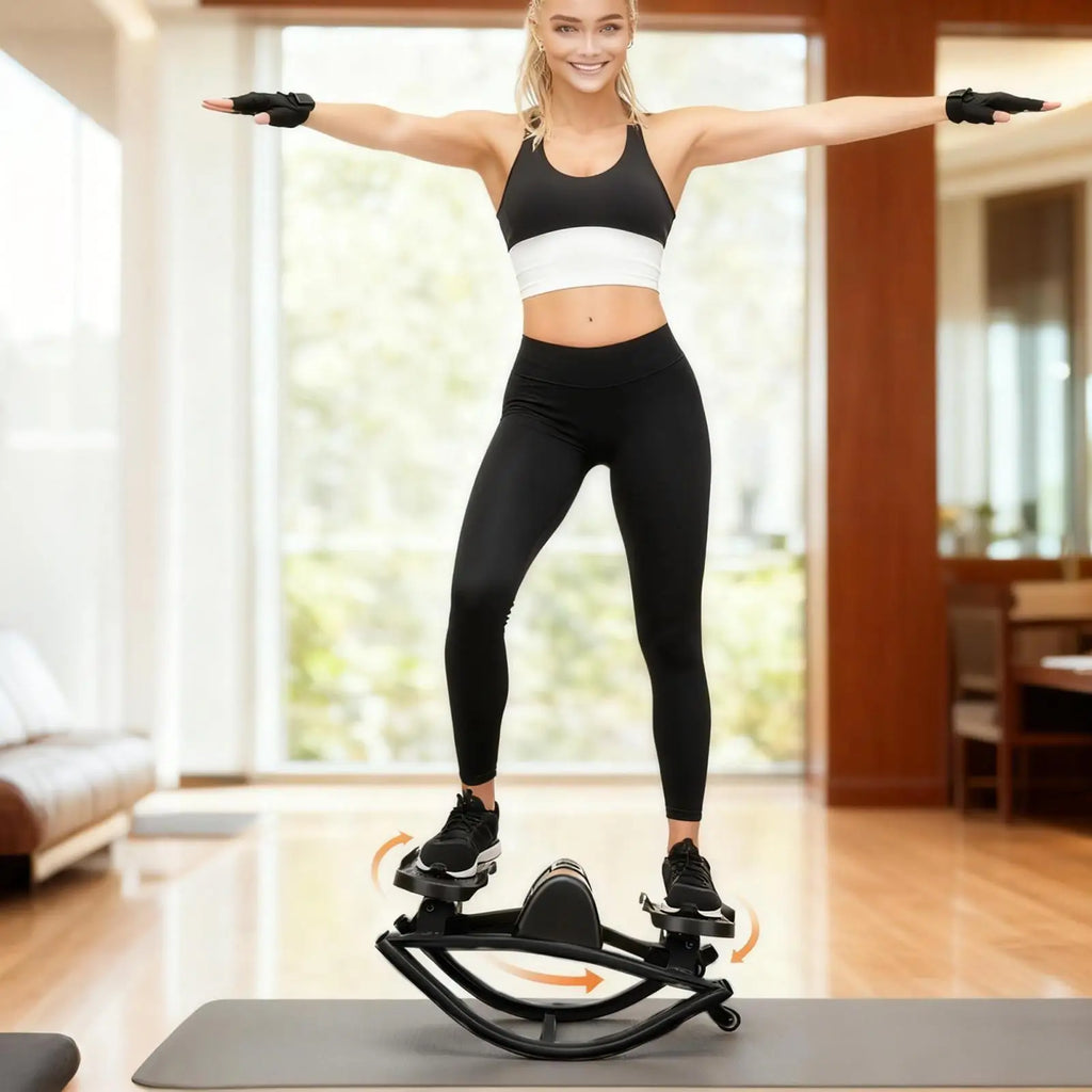 WaveGear Inc. Rock Stepper exercise machine with sturdy design and adjustable height for effective workout routines.