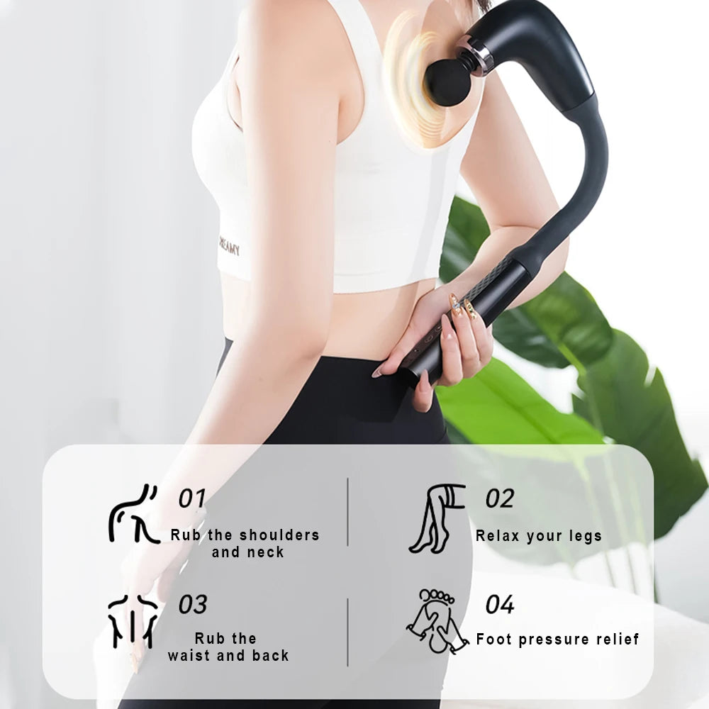 WaveGear Inc. 2026 Smart Fascia Electric Massager, a compact exercise gear device with multiple massage nodes and ergonomic design.
