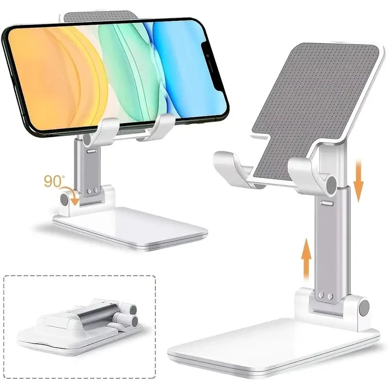 WaveGear Inc.™ VectorMount™ desk mobile phone holder stand with adjustable grip and sleek design for easy phone access.
