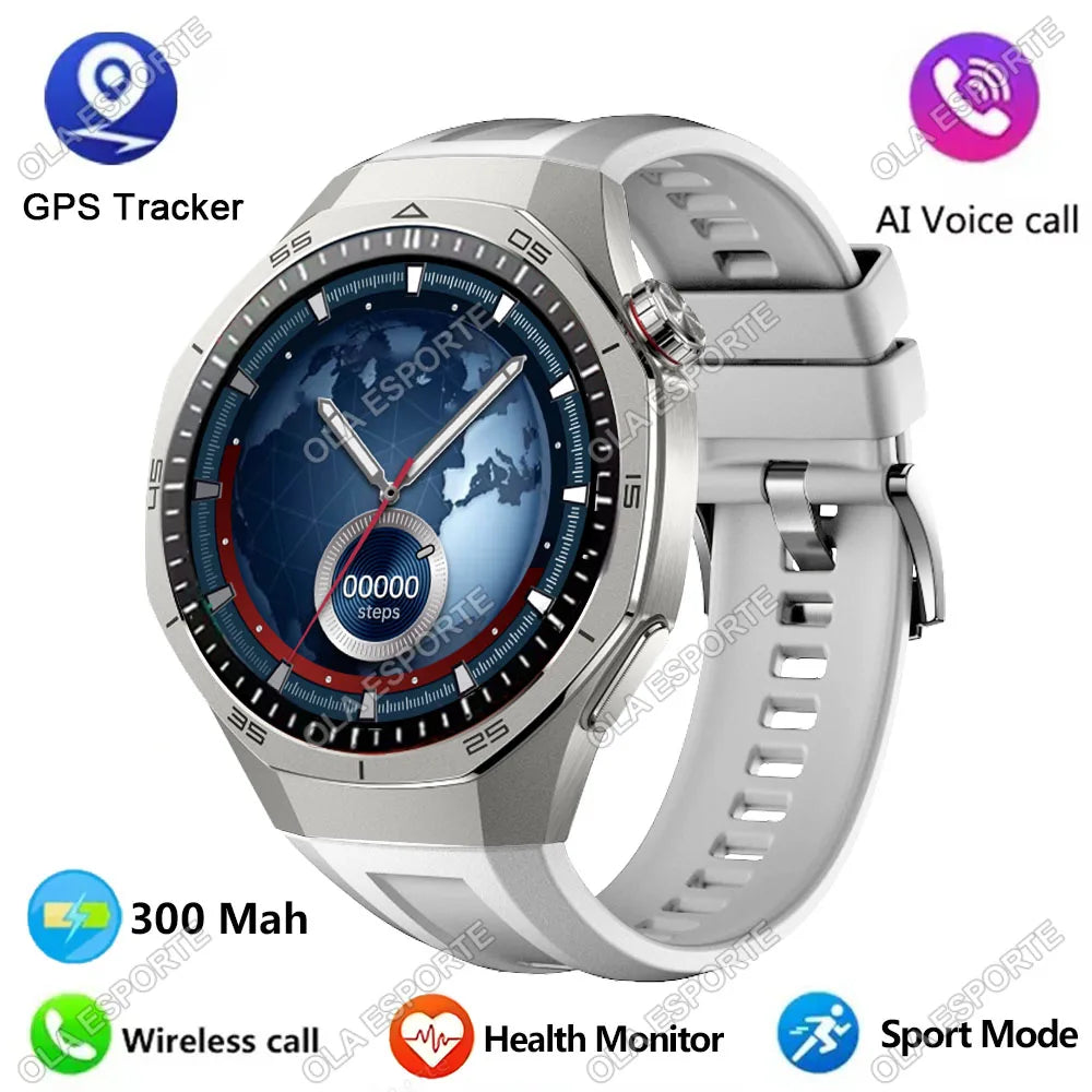 WaveGear Inc. 2026 Watch 5 Pro GPS Tracker showing sleek design and digital display on a smartwatch screen.