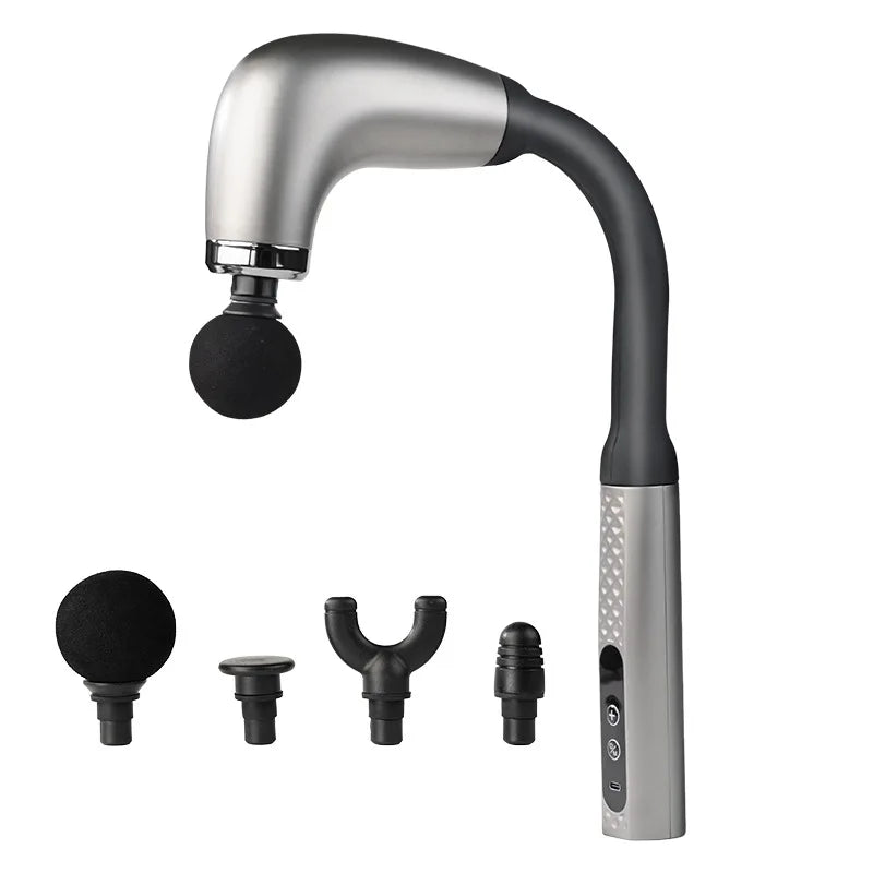 WaveGear Inc. 2026 Smart Fascia Electric Massager, a compact exercise gear device with multiple massage nodes and digital controls.