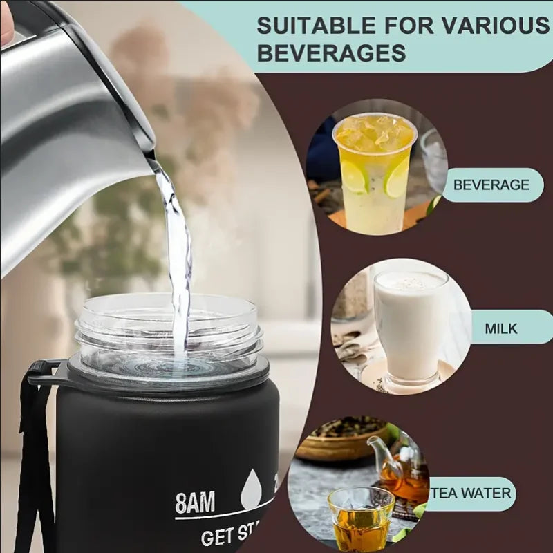 Leak-proof sports water bottle by WaveGear Inc. designed for exercise, with a secure lid and ergonomic grip for active hydration.