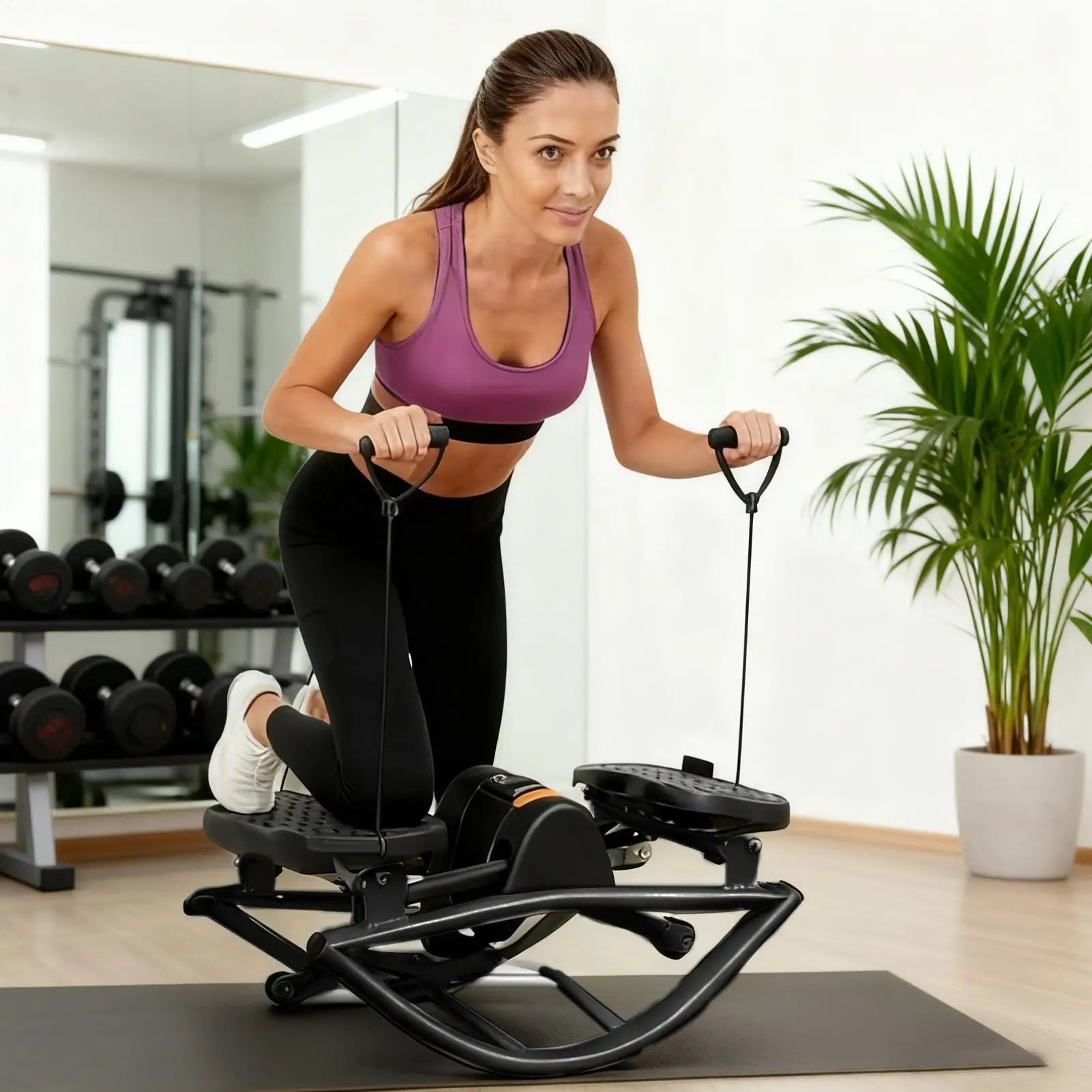 WaveGear Inc. Rock Stepper exercise machine with textured foot pedals and sturdy frame, ideal for cardio workouts.