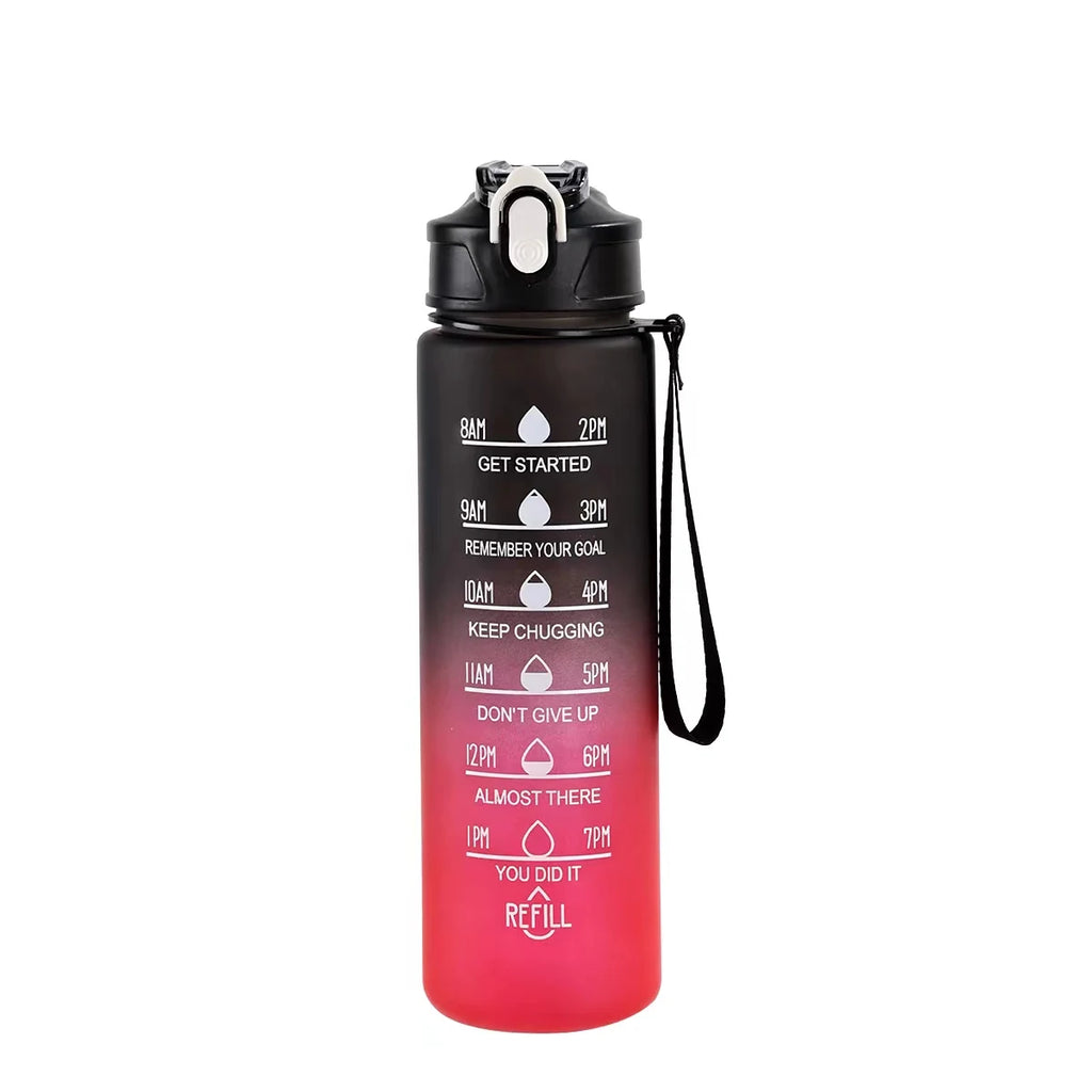 WaveGear Inc. leak-proof sports water bottle designed for exercise, with a clear body and secure lid for hydration during workouts.