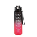 WaveGear Inc. leak-proof sports water bottle designed for exercise, with a clear body and secure lid for hydration during workouts.