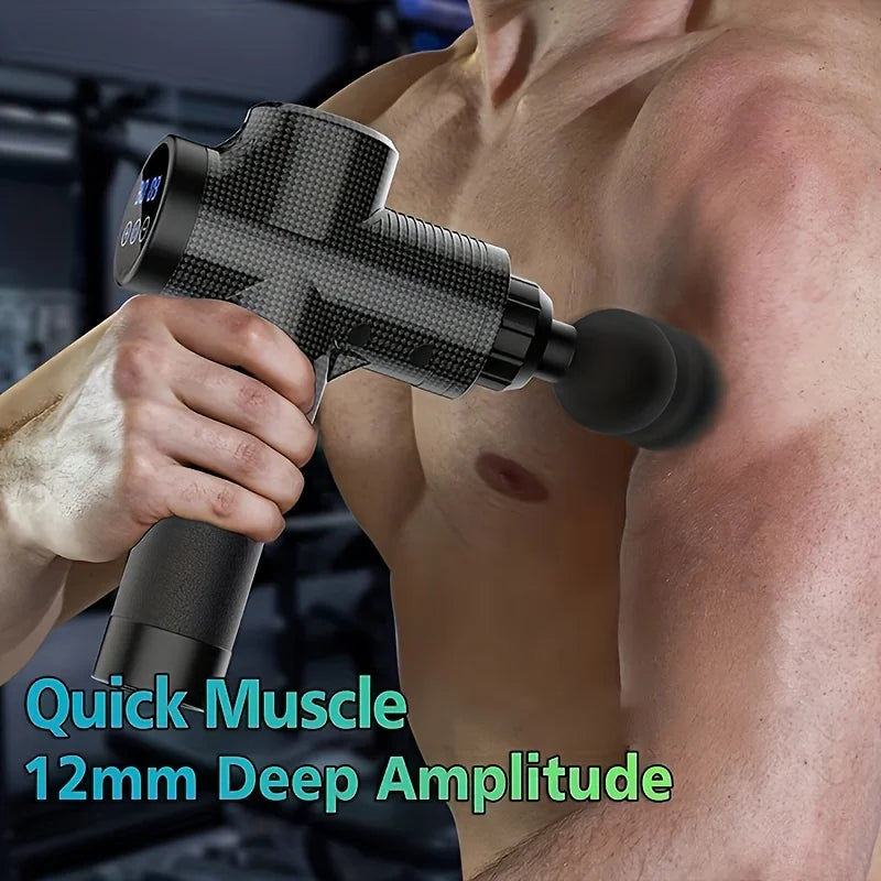 WaveGear Inc. deep tissue muscle relaxation massage gun, exercise gear for muscle recovery and pain relief.