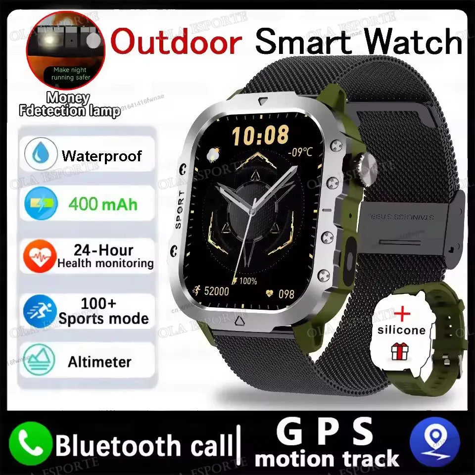 WaveGear Inc. outdoor GPS tracking sport watch with digital display, designed for outdoor activities and fitness tracking.