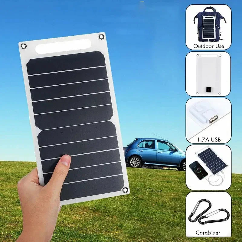 WaveGear Inc. 30W solar panel with USB port for portable solar power and outdoor exercise gear use.