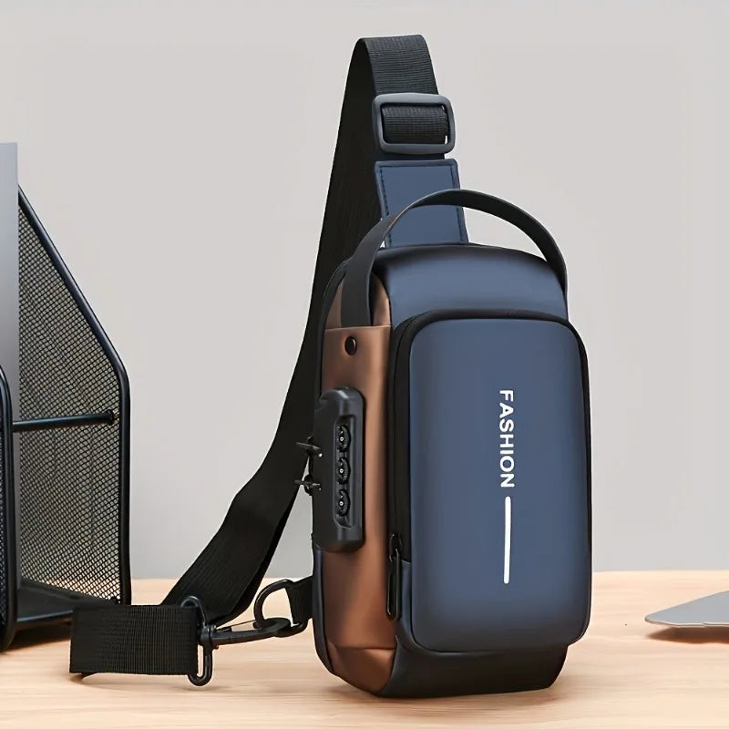 WaveGear Inc. high durability anti-theft travel sling bag with secure zippers and compact design, ideal for safe travel.