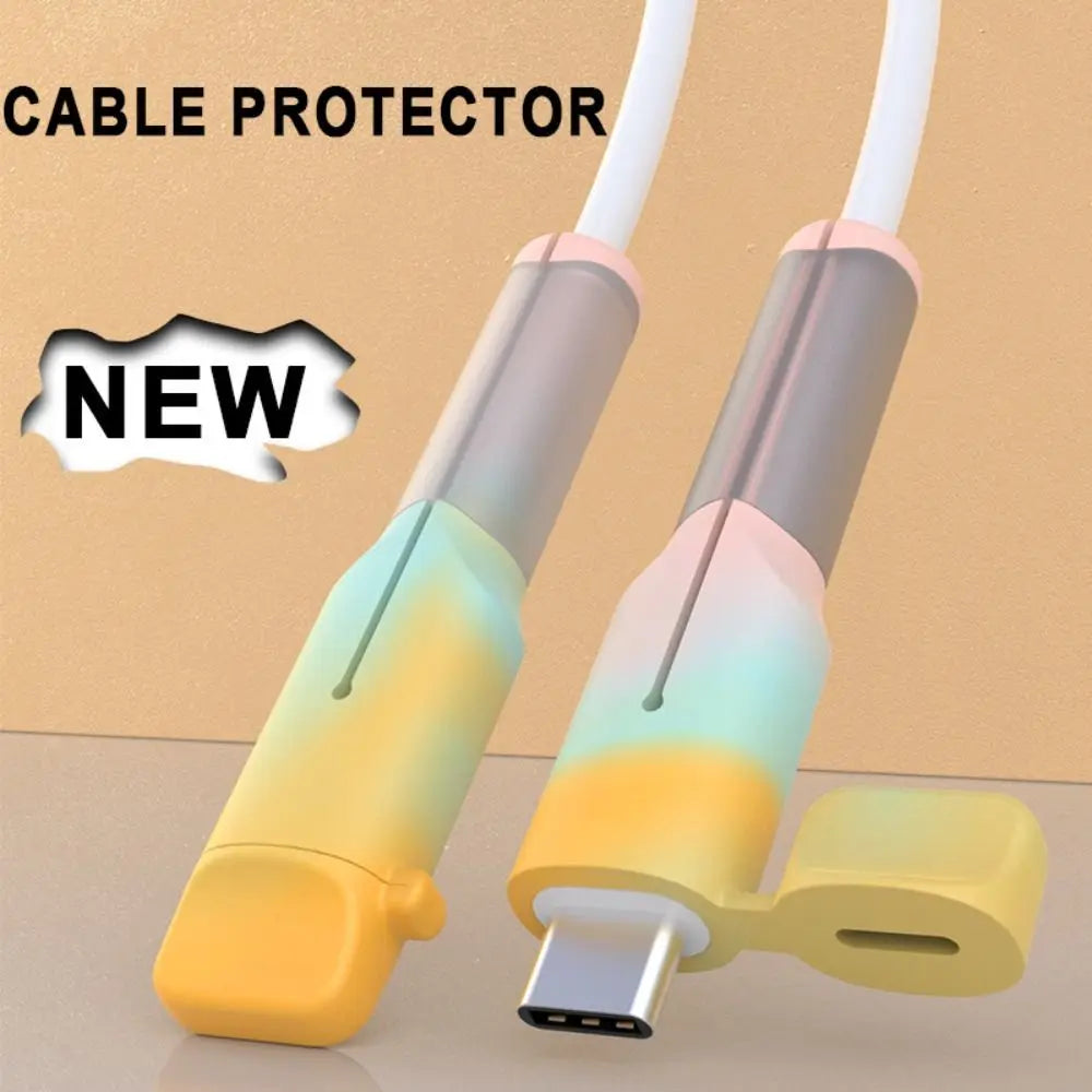 WaveGear Inc. universal silicone charger cable protector, flexible and durable accessory to prevent cable damage and fraying.