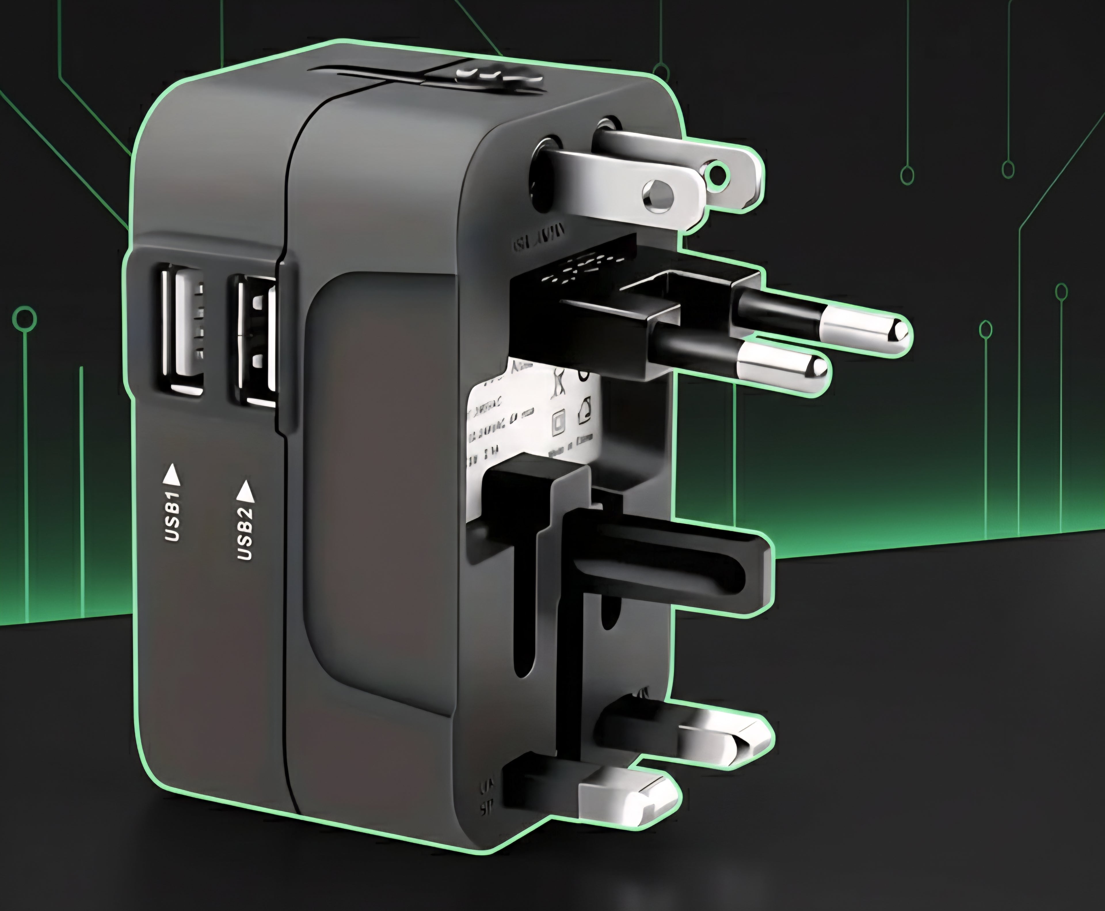 Global Adapter™ – Universal Travel Power Adapter - WaveGear Inc.
